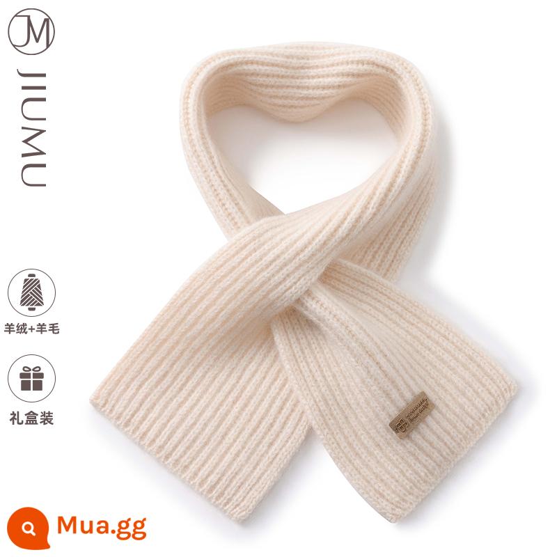 Khăn quàng cổ nhỏ len cashmere dành cho nữ mùa thu đông phiên bản Hàn Quốc dày dặn ấm áp dễ thương chéo khăn len ngắn quà tặng - màu mơ