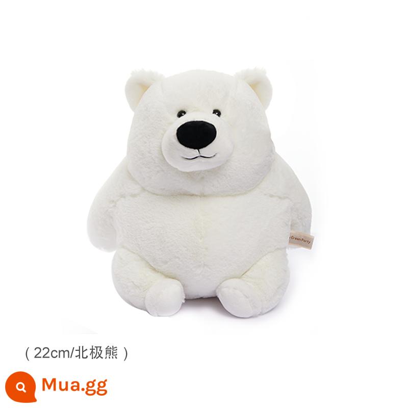 TheGreenParty Plush Doll Chubby Bear Girl Món quà sinh nhật Teddy Bear Kids Plush Doll - Gấu bắc cực béo-22cm