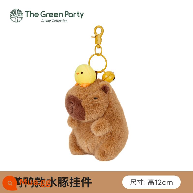 TheGreenParty chính hãng ngồi mini capybara sang trọng búp bê quà tặng Internet người nổi tiếng Búp bê Capibala - mặt dây chuyền con vịt