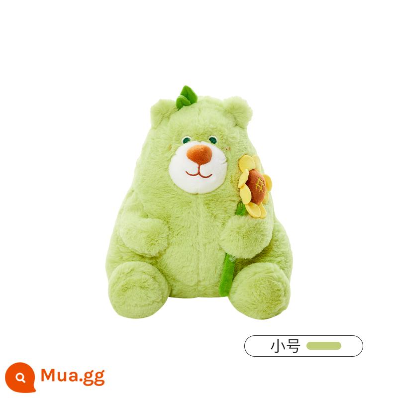 TheGreenParty Plush Doll Chubby Bear Girl Món quà sinh nhật Teddy Bear Kids Plush Doll - Gấu hoa xanh 25cm