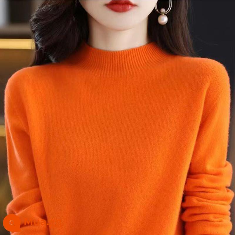 Ordos dày nữ áo len cao cổ mùa thu đông 2022 phong cách mới nổ đáy len cashmere 100 nguyên chất - Emma Cam