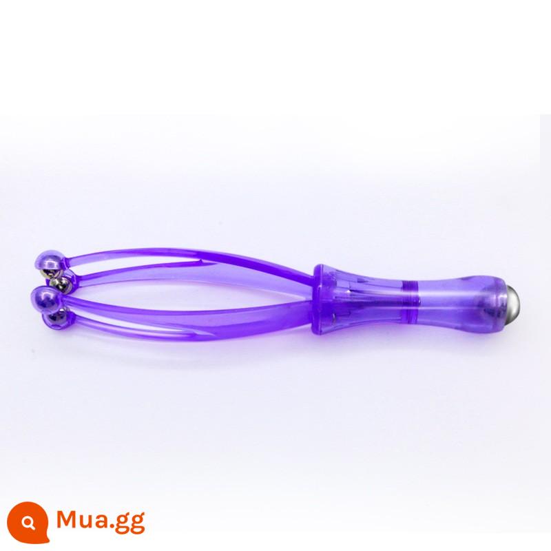 Ngón Tay Máy Mát Xa Tay Khớp Con Lăn Massage Tay Silicone Nhào Mỏng Chuột Truyện Tranh Tay Đa Năng Kẹp Tay - Máy massage ngón tay 5 hạt [Tím]