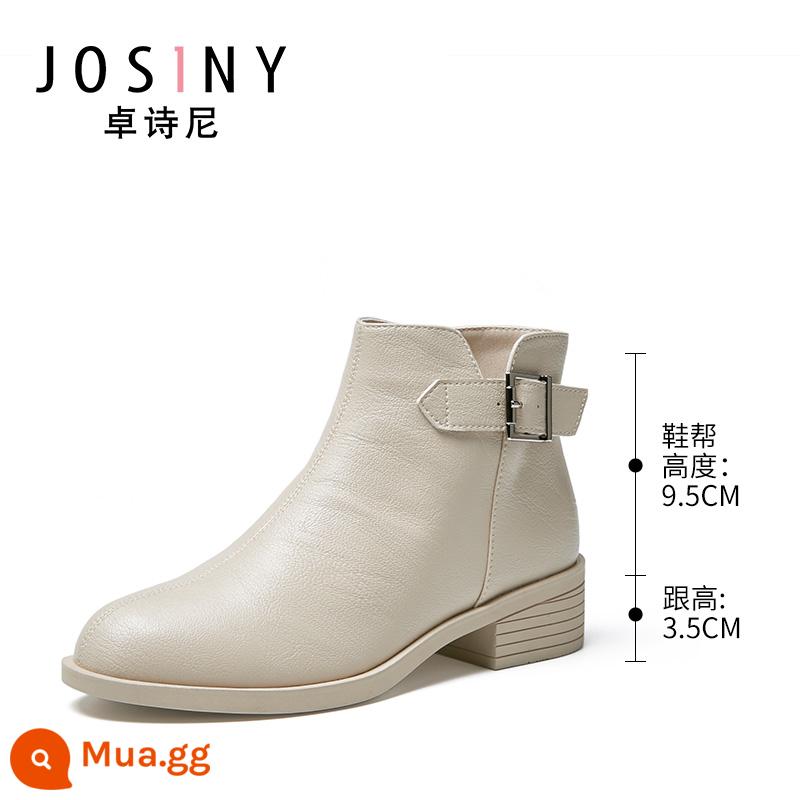 Zhuo Shi Winter New Women's Boots Boots Short Short Plus Velvet Round Head Fashion and Derisure Versatile - 11691305508 Lớp lót nhung mỏng