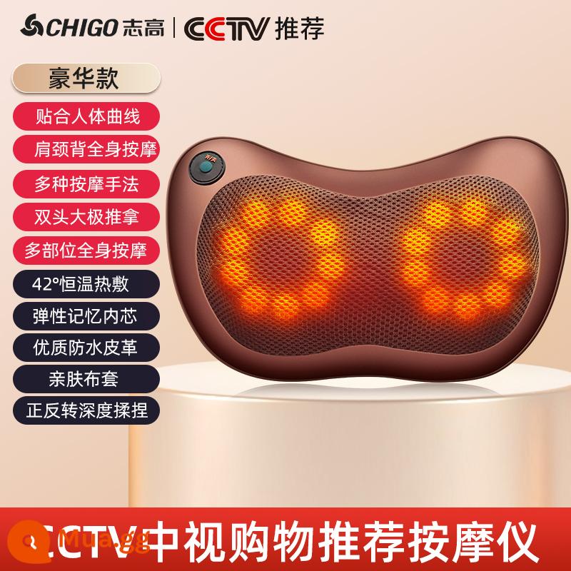 Chigo Máy Mát Xa Cột Sống Cổ Lưng Và Eo Nhào Máy Mát Xa Toàn Thân Nhà Vai Và Cổ Gối Massage Đa Năng đệm - [Gối bướm sang trọng] Massage nhào mềm trước và sau ★ Massage điều chỉnh tốc độ 3 chế độ ★ Khử trùng bằng nhiệt có đèn đỏ ★ Mô phỏng nhào lộn của con người