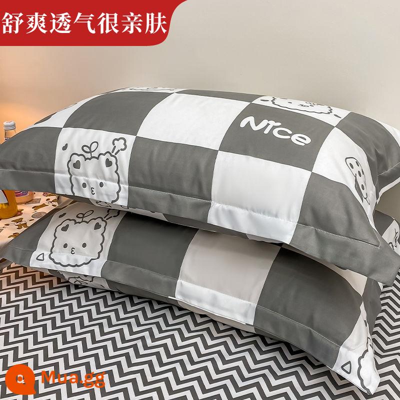 2023 Mới Vỏ Gối Cặp Gối Bộ Dành Cho Người Lớn Nhà Đơn Sinh Viên 48Cm X 74Cm Nam Mùa Hè Đơn - Simon có hoa văn