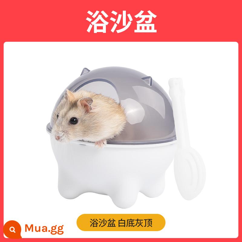 Lưới chăn thả chuột hamster tắm cát vàng lụa gấu nước tiểu salon rồng cát tắm cát tắm muối tắm nước tiểu cát ổ hamster nhỏ nguồn cung cấp - Chậu cát tắm (màu trắng)