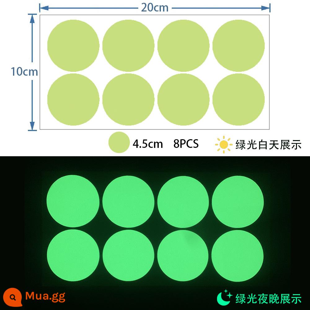 Vòng dạ quang công tắc logo nhãn dán ổ cắm công tắc sáng tạo nhãn dán tự dính nhãn dán tường trang trí thông báo nhãn dán tường huỳnh quang - Miếng dán dạ quang hình tròn [gói 8-4,5cm]
