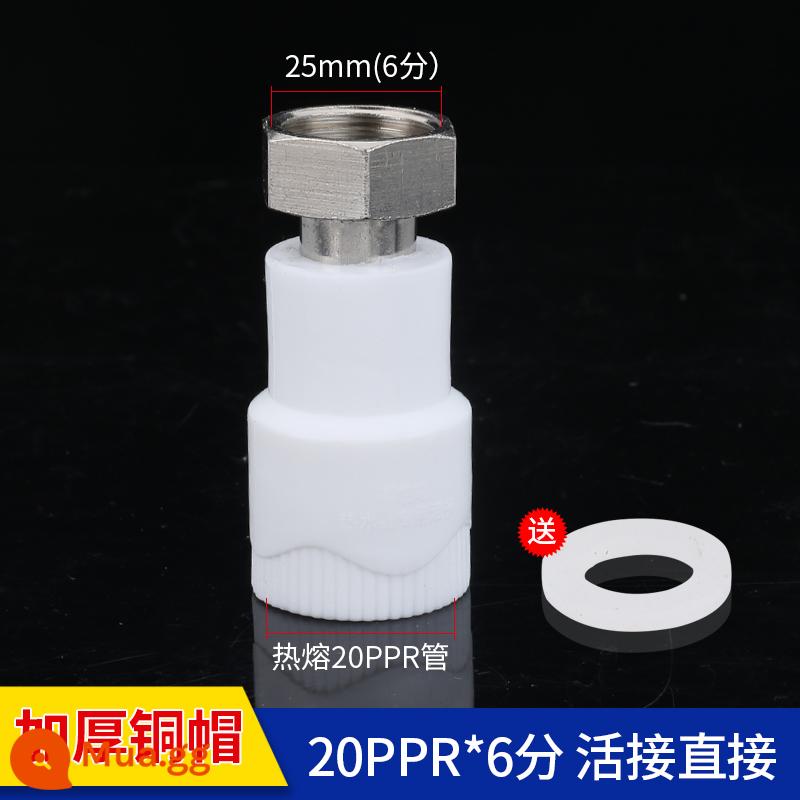 Top được xây dựng khớp nối di động ppr 4 điểm 6 điểm máy nước nóng trực tiếp ống nước khuỷu tay ống nóng chảy doanh ppr phụ kiện ống nhánh - Liên kết trực tiếp 20 × 6 điểm (nắp đồng dày)