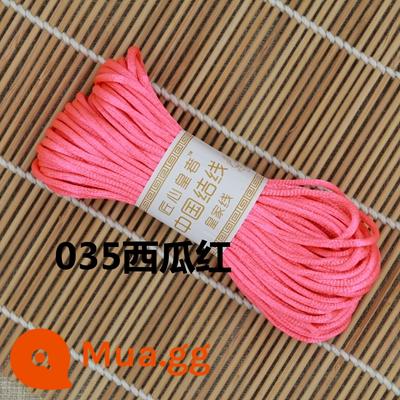 Trung quốc thắt nút dây số 5 số 7 dây đỏ đan tay dây handmade DIY King Kong thắt nút tay dây mặt dây chuyền dây ngọc bích - Dưa hấu đỏ/đường kính khoảng 2,5mm/dài khoảng 20 mét (mua 2 tặng 1)