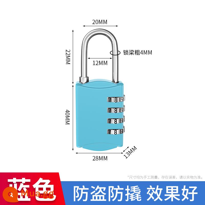 Kết hợp kim loại khóa ổ khóa nhỏ khóa chống trộm hành lý nhà tủ khóa mini khóa chìa khóa bộ khóa Daquan - [Xanh lam] Khóa kết hợp bốn chữ số trung bình