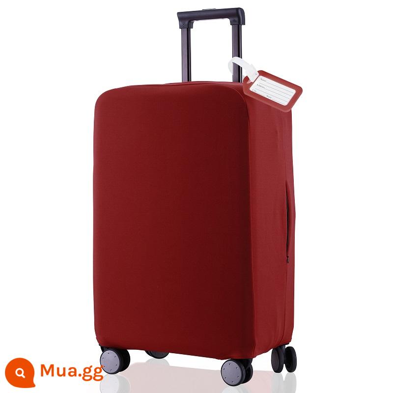 Vali Bảo Vệ Xe Đẩy Ốp Lưng Bụi Xe Đẩy Vali Dày Chống Nước Bao Vải Co Giãn Bao 20-Inch Hành Lý - Vỏ màu đỏ tía-size S (19-21 inch)