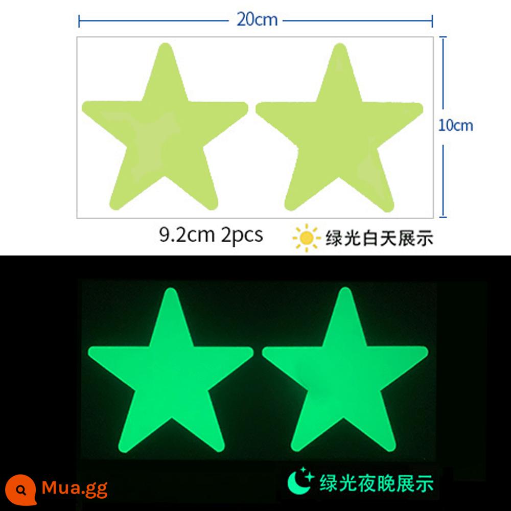 Vòng dạ quang công tắc logo nhãn dán ổ cắm công tắc sáng tạo nhãn dán tự dính nhãn dán tường trang trí thông báo nhãn dán tường huỳnh quang - Nhãn dán ngôi sao phát sáng trong bóng tối [2-pack-9.2cm]