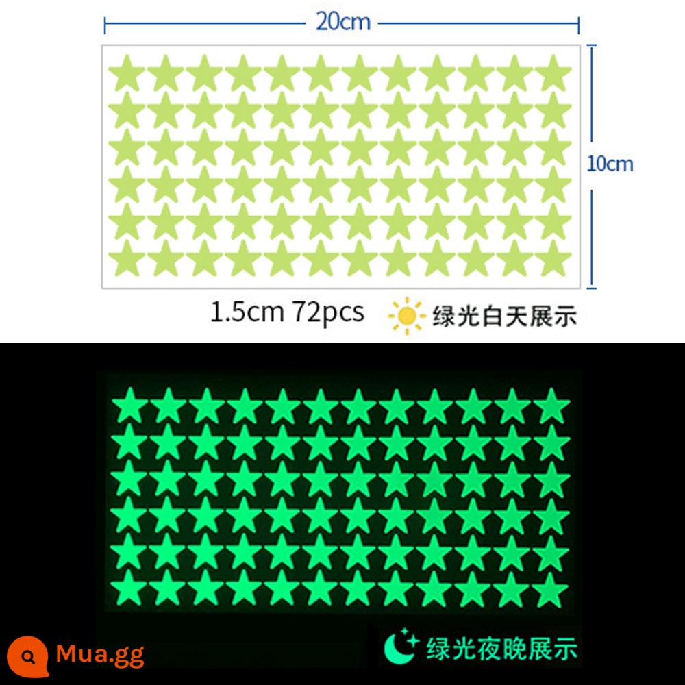 Vòng dạ quang công tắc logo nhãn dán ổ cắm công tắc sáng tạo nhãn dán tự dính nhãn dán tường trang trí thông báo nhãn dán tường huỳnh quang - Nhãn dán ngôi sao phát sáng trong bóng tối [72 miếng-1,5cm]