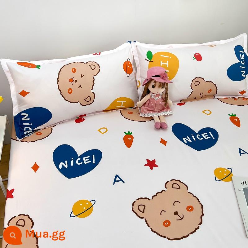 Vỏ gối cotton đã giặt sạch một cặp vỏ gối đơn 48cmx74cm ký túc xá sinh viên lõi gối trẻ em chuyên dụng cả đầu - L sao ước