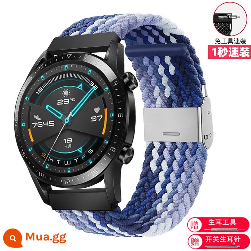 Dây đồng hồ nam nữ có khóa nylon phụ kiện thích hợp cho Huawei Tissot Longines CASIO Mido King DW Honor - màu việt quất