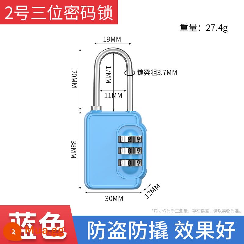 Kết hợp kim loại khóa ổ khóa nhỏ khóa chống trộm hành lý nhà tủ khóa mini khóa chìa khóa bộ khóa Daquan - [Xanh] Khóa kết hợp ba chữ số nhỏ