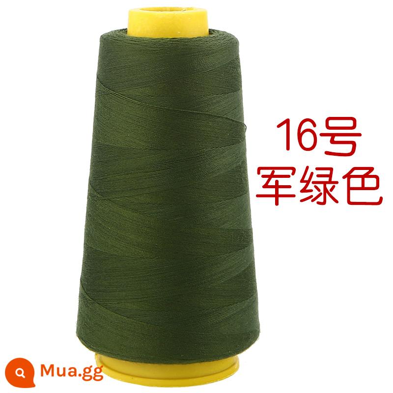 Hộ gia đình polyester fiber thread đường may thủ công đường chỉ may đường chỉ đen đường chỉ trắng bộ kim chỉ cuộn nhỏ đường chỉ may 402 đường chỉ may tay màu đỏ - Xanh quân đội (2000 mét/cuộn)