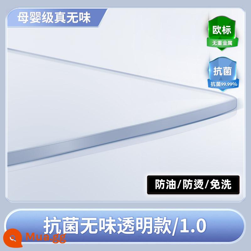 Thảm trải bàn bằng kính mềm PVC trong suốt không thấm nước, chống dầu, chống bỏng Khăn trải bàn tấm pha lê màng bảo vệ thảm viết cho học sinh - Không mùi-Trong suốt 1.0★★