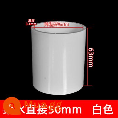 Ống nước PVC phụ kiện ống cấp nước 20 khuỷu tay tee 50 chặn cắm bể cá trên và dưới nước doanh nhựa linh hoạt bốn chiều - Cấp nước trực tiếp 50mm