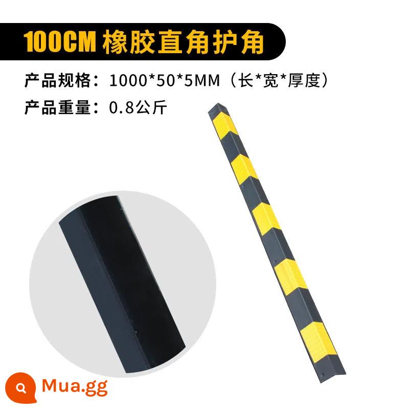 Miếng dán phản quang bằng bọt PVC để bảo vệ bãi đậu xe của nhà để xe mà không cần đục trụ bọc Dải chống va chạm EVA gói mềm bảo vệ góc - Cao su dán cạnh hẹp loại 1000*50*6