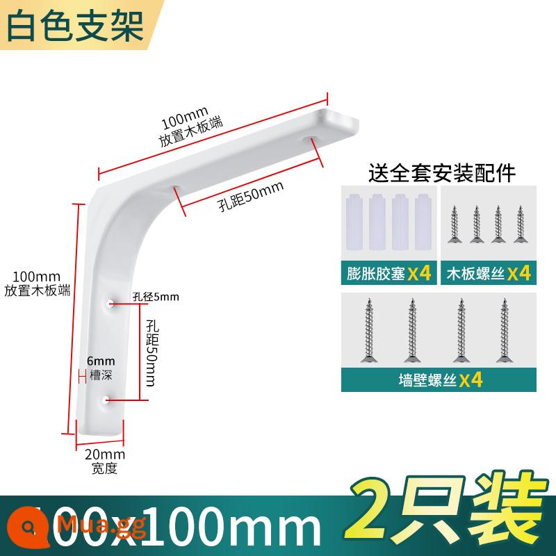 Khung tam giác kệ treo tường khung inox góc sắt mã khung đỡ 90 độ cố định góc chịu lực - Trắng 100x100[2 cái]