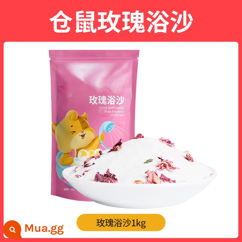 Lưới chăn thả chuột hamster tắm cát vàng lụa gấu nước tiểu salon rồng cát tắm cát tắm muối tắm nước tiểu cát ổ hamster nhỏ nguồn cung cấp - Cát tắm hoa hồng cho chuột hamster 1kg + tặng kèm chăn bông 300g