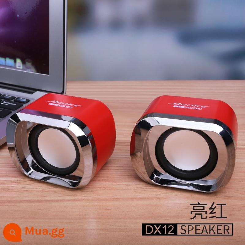 Âm thanh máy tính máy tính để bàn máy tính để bàn tại nhà usb mini máy tính xách tay xách tay đa phương tiện loa nhỏ có dây loa siêu trầm - Phiên bản nâng cấp-dài cáp 1,5M, màu đỏ tươi