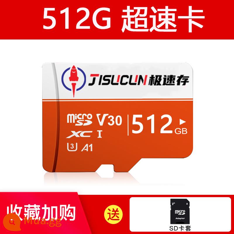 Thẻ nhớ tốc độ cao 128g ghi hình lái xe Thẻ 32gsd ống kính chụp ảnh giám sát Thẻ nhớ 64g phổ thông cho mọi thiết bị - 512G [Phiên bản nâng cao Thẻ siêu tốc U3 phổ biến cho mọi thiết bị]