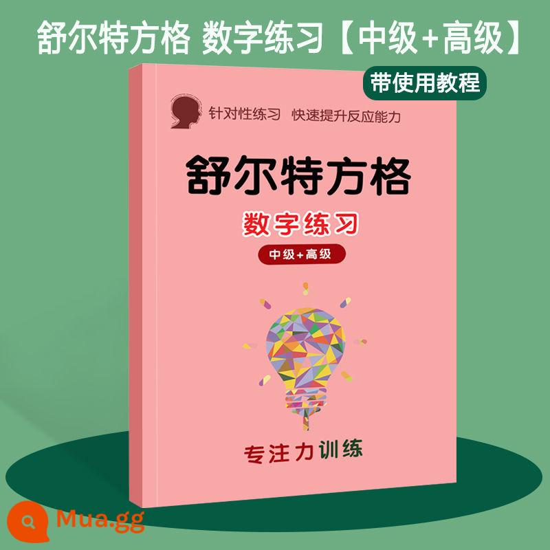 Hiện vật hỗ trợ giảng dạy đào tạo tập trung lưới Schulte để cải thiện sự chú ý của học sinh tài liệu giảng dạy đồ chơi thẻ câu đố - Schulte [Kỹ thuật số nâng cao] có hướng dẫn