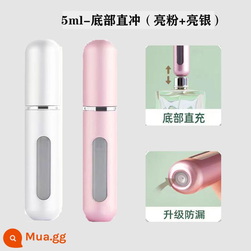 5Ml Nước Hoa Đáy Làm Đầy Cao Cấp Di Động Báo Chí Xịt Nhỏ Bình Xịt Bình Rỗng Gói Dùng Thử Hộp Đựng - [Gói 2] Hồng nữ tính + Bạc kim cương - Thẳng từ dưới lên [Dễ bấm]