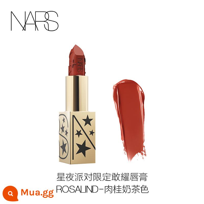 [Ngày Tết] NARS Dare to shine son giới hạn trà đen trà nâu nâu đỏ retro bền màu - "Bữa tiệc đêm đầy sao độc quyền" Trà đen quế Rosalind