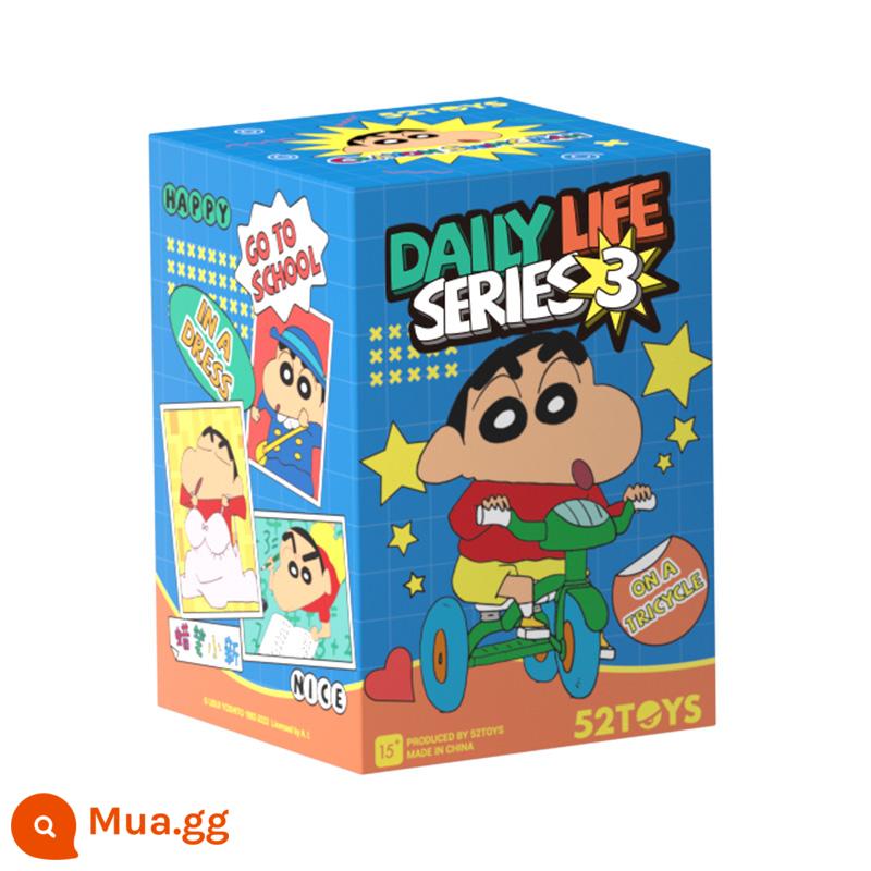 [52TOYS] Crayon Shinchan Daily Series 3 Blind Box Toy Mô hình chơi hợp thời trang Anime - Hộp mù đơn (giao ngẫu nhiên không nhận chỉ định)