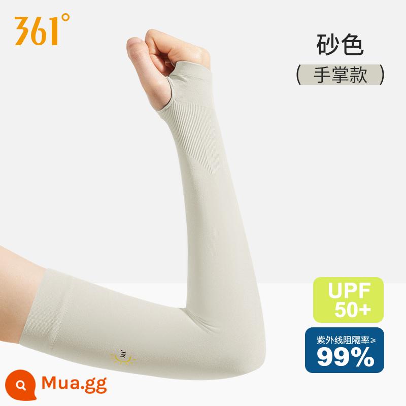 Băng 361 Tay Áo Chống Nắng Nam Tay Mùa Hè Ngoài Trời Đi Xe Đạp Chống Tia UV Câu Cá Armguard Găng Tay Che Nắng Nữ - Kiểu cọ đôi màu cát