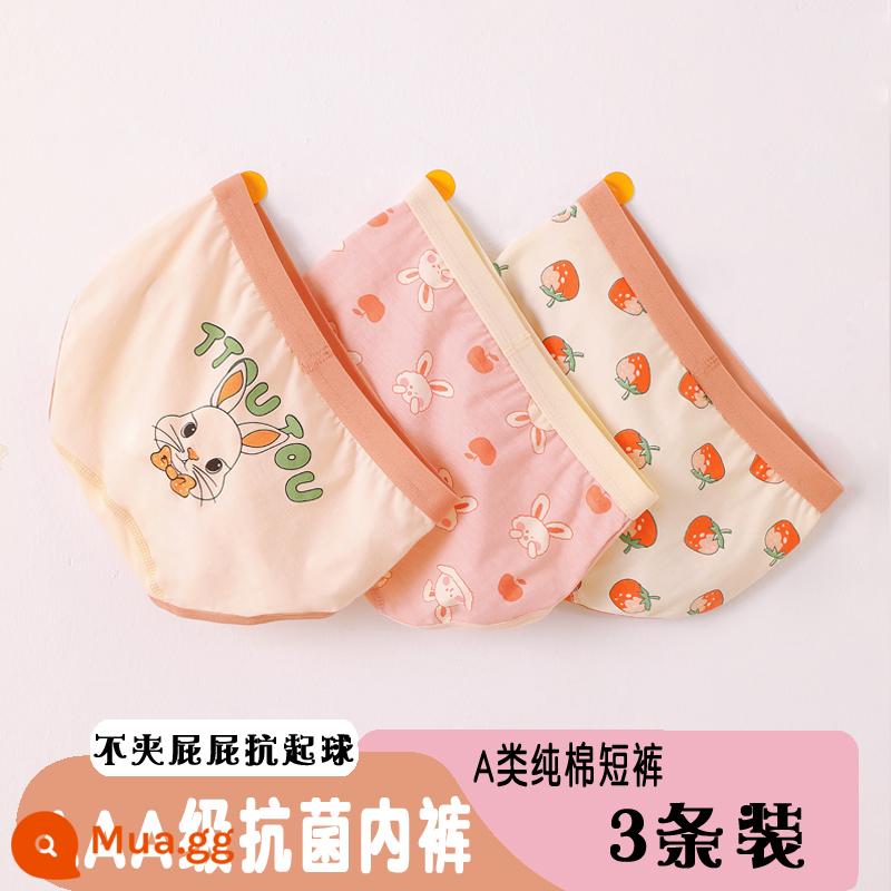 Quần Lót Trẻ Em Bé Gái Cotton Boxer Ba Quần Lót Bé Gái Bé Lớn Bé Trai Thỏ Năm Đỏ Sinh Năm Quần Short - 8812# Tam Giác Kháng Khuẩn 3 Gói