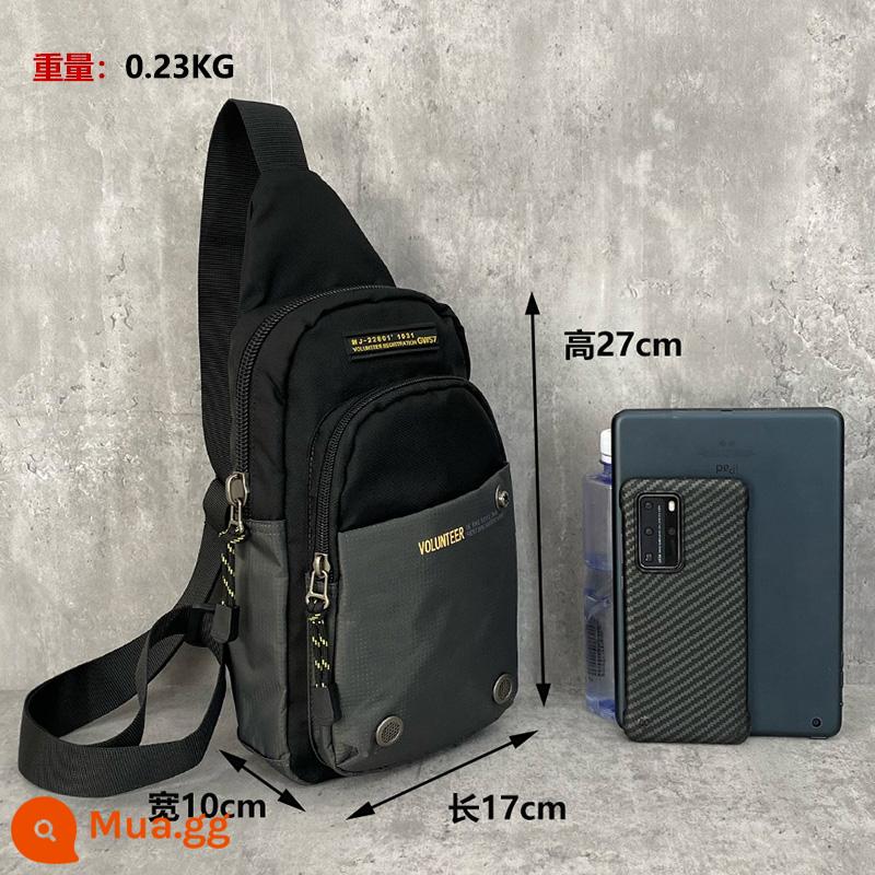 Wallandier giản dị thể thao đeo vai Messenger chống thấm nước nam nữ thời trang mini trumpet xu hướng mùa hè nhẹ túi - (kiểu lớn) màu xám