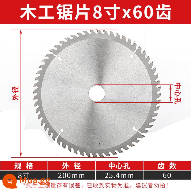 Mới Lưỡi Cưa Máy Mài Góc Lưỡi Cắt Hợp Kim Máy Cắt 5 Inch Máy Mài 4 Inch Gỗ Đặc Biệt Máy Mài Góc - [Cấp độ trang trí]8X60T