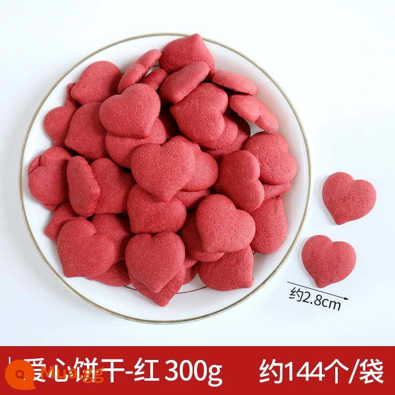 Fondant Nơ Thành Trung Quốc Đính Hôn Bánh Cưới Trang Trí Hạnh Phúc Nhân Đôi Socola Hạnh Phúc Bàn Tráng Miệng Phụ Kiện - Bánh quy hình trái tim ba chiều màu đỏ 300g