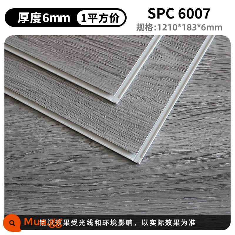 SPC khóa đá sàn nhựa đá pha lê PVC chống thấm nước trong nhà composite snap-on thân thiện với môi trường chống mài mòn sàn phòng ngủ chống thấm - [Vật liệu pha lê đá mới] SPC6007 [6mm]