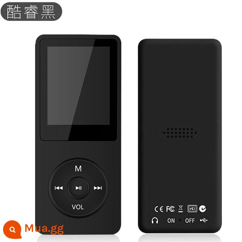 Phiên bản sinh viên nghe nhạc mp3 Walkman Bluetooth mp4 nghe nhạc tiếng anh mp5 loại thẻ nhỏ gọn di động - màu đen không có bluetooth