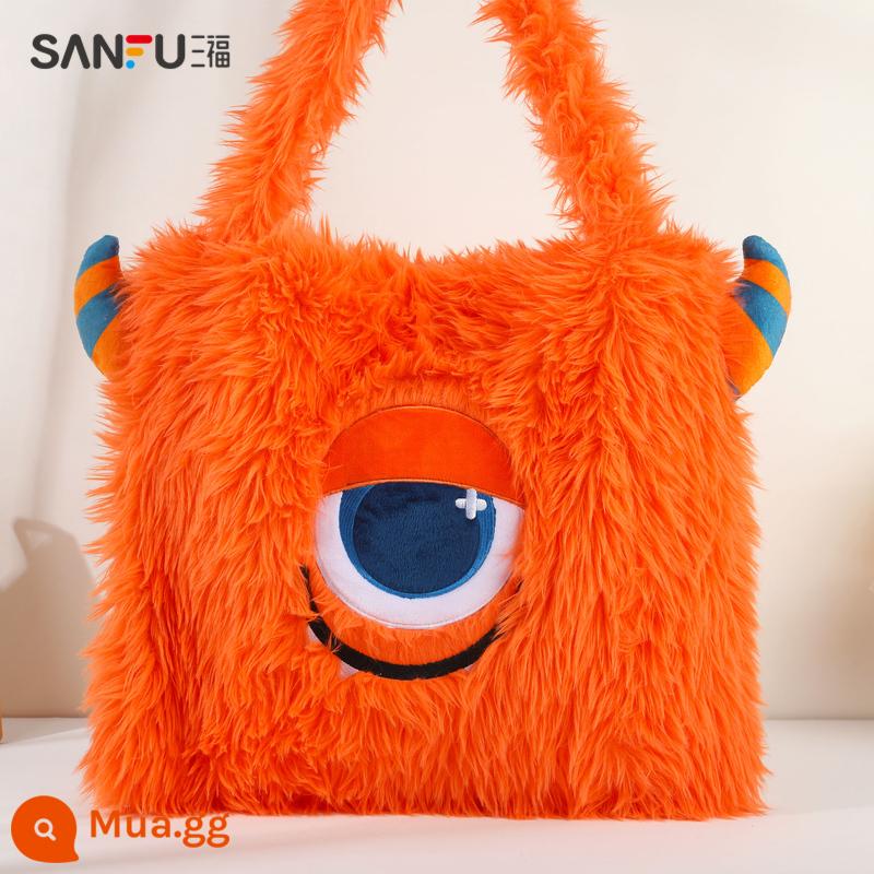 Sanfu Túi Búp Bê Xấu Xí Little Monster Vai Dễ Thương Vui Vẻ Túi Xách Vui Xấu Xí Sang Trọng Túi 824285 - Quái vật màu cam