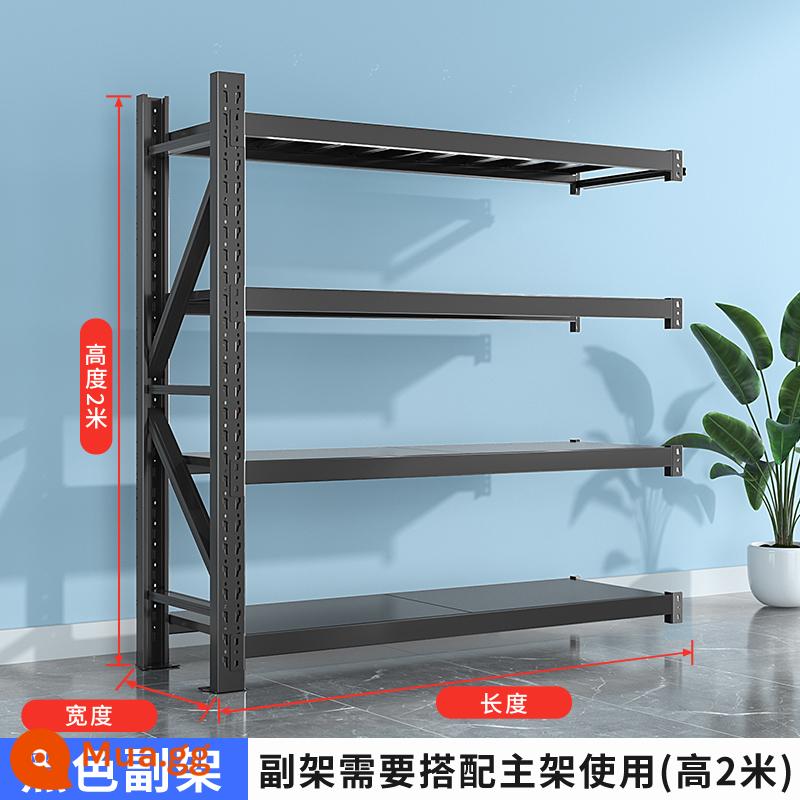 Kho chứa hàng kệ kho kệ nhiều tầng siêu thị express home kệ kho hàng cũ thanh lý khung sắt - Bốn lớp khung phụ màu đen