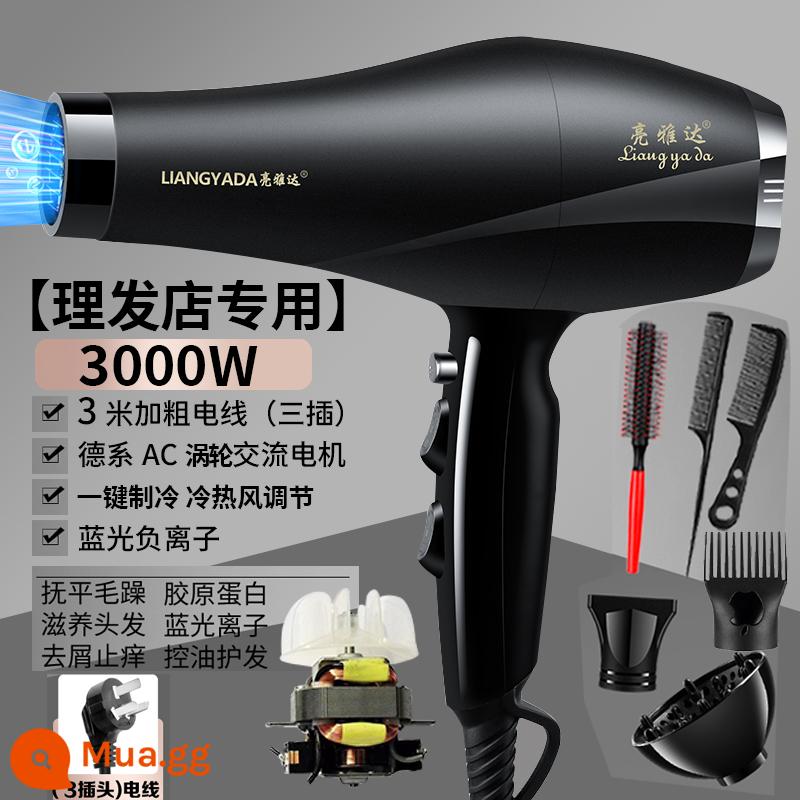 Máy sấy tóc đức công suất cao chuyên dụng salon tóc 3500w hộ gia đình nam sấy khô nhanh ion âm - Đen mờ [Dây dày 3000W 3m cho cửa hàng Likun] miễn phí 6 ion âm động cơ AC AC