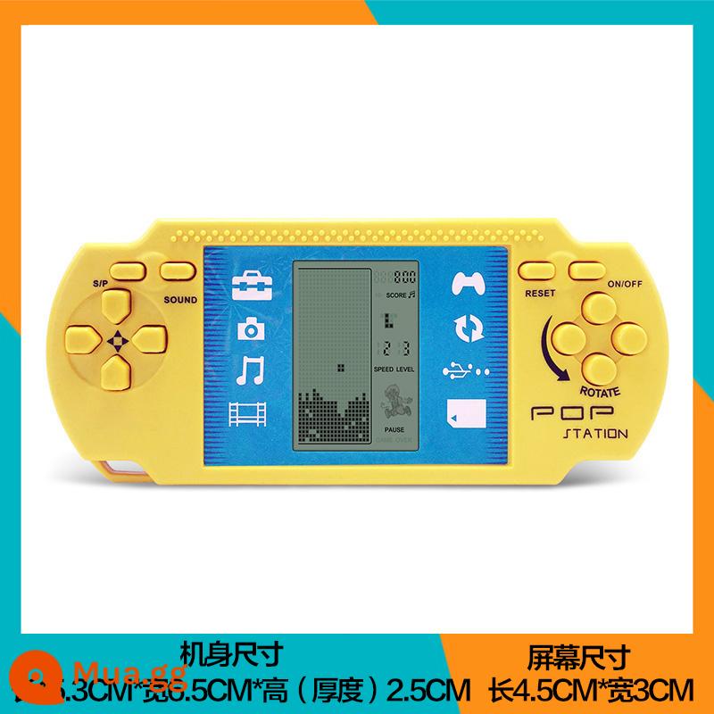 Mini Tetris Tay Cầm Chơi Game Trẻ Em Học Sinh Cổ Điển Hoài Cổ Xếp Hình Nhỏ Chơi Game Cầm Tay - Xuất hiện PSP lớn màu vàng