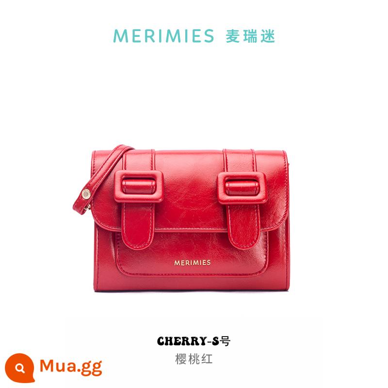 Size S merimies Mai Rui Fan Thái Lan Túi Cambridge Cherry Palette Series Túi Vuông Nhỏ Túi Messenger Túi Nữ - Mẫu Sáp dầu đỏ anh đào cỡ S |