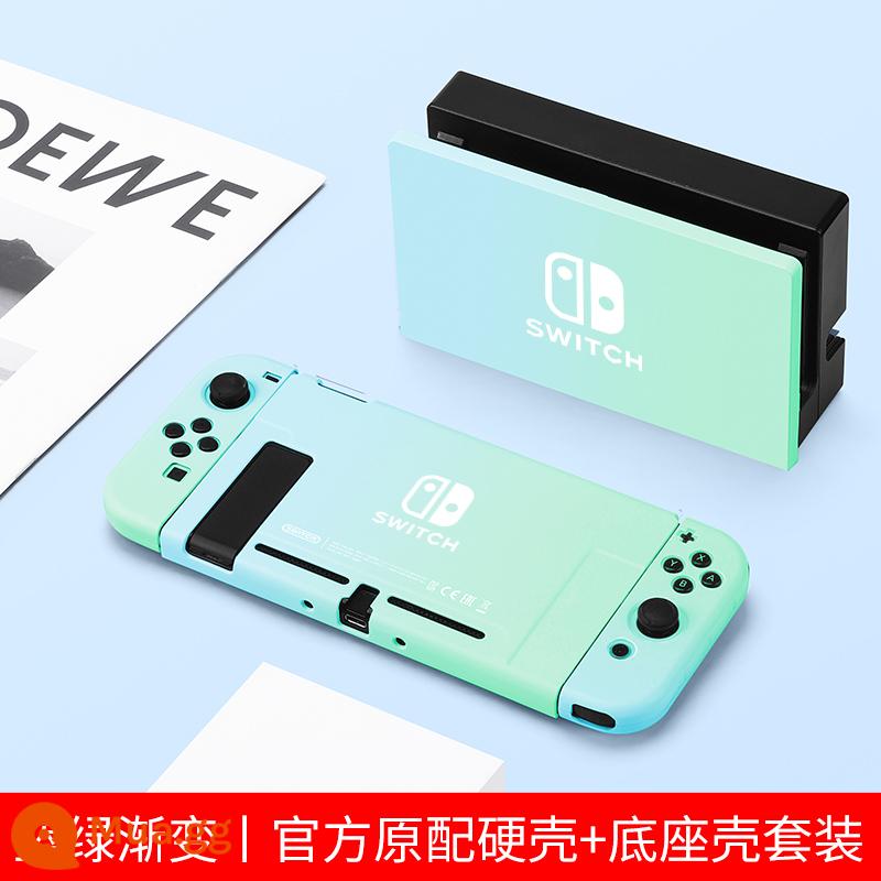 Chính hãng chính hãng Nintendo Switch vỏ bảo vệ tay cầm switcholed nắp plug-in cơ sở vỏ cứng máy trò chơi ns màn hình oled trong suốt vỏ silicon mềm vỏ silicon miếng dán túi lưu trữ phụ kiện mềm - Độ dốc màu xanh lam và xanh lục √ chuyển đổi vỏ nguyên bản thân thiện với da + vỏ đế ☆ màng + nắp miễn phí