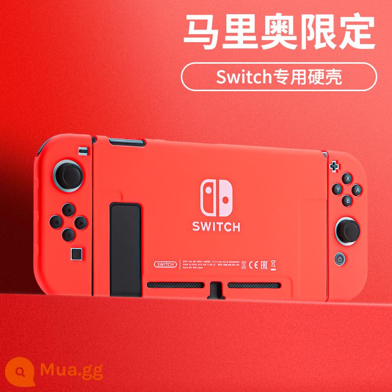 Vỏ bảo vệ Nintendo Switch Vỏ tay cầm switcholed vỏ silicon mềm cho máy trò chơi ns Vỏ silicon vỏ màn hình oled riêng biệt vỏ cứng hai mảnh trong suốt tích hợp máy bay chiến đấu phản lực 3 phụ kiện - Công tắc [Mario giới hạn màu sắc phù hợp √ vỏ cứng thân thiện với da] đi kèm với phim + nắp