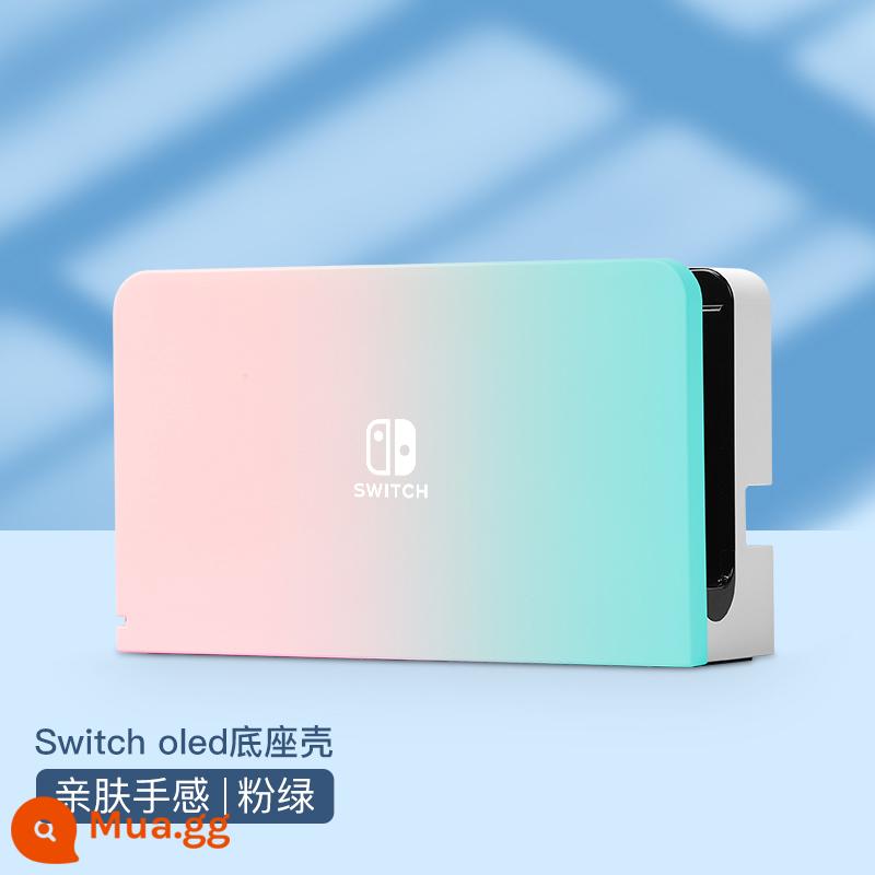 Chính hãng chính hãng Nintendo Switch vỏ bảo vệ tay cầm switcholed nắp plug-in cơ sở vỏ cứng máy trò chơi ns màn hình oled trong suốt vỏ silicon mềm vỏ silicon miếng dán túi lưu trữ phụ kiện mềm - Màu gradient màu hồng và xanh lá cây √ Vỏ đế thân thiện với da nguyên bản được chuyển đổi ☆ không có màng + nắp