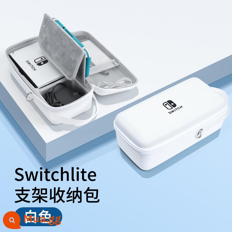 Túi lưu trữ switch chính thức Vỏ bảo vệ Nintendo switcholed dung lượng lớn máy chơi game ns xách tay hộp cassette hộp chính oled switchlite trọn bộ phụ kiện tay cầm lite cứng - Túi đựng Lite [Trắng★Có thể giữ bộ sạc + đế] Chân đế tích hợp