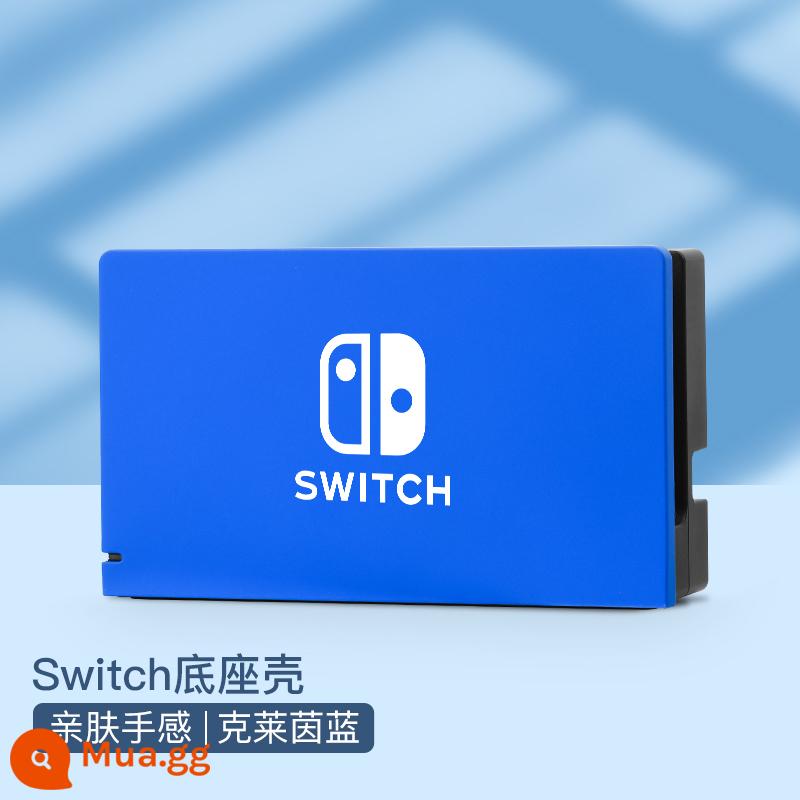 Chính hãng chính hãng Nintendo Switch vỏ bảo vệ tay cầm switcholed nắp plug-in cơ sở vỏ cứng máy trò chơi ns màn hình oled trong suốt vỏ silicon mềm vỏ silicon miếng dán túi lưu trữ phụ kiện mềm - Klein Blue √switch vỏ đế thân thiện với da nguyên bản☆không có màng + nắp