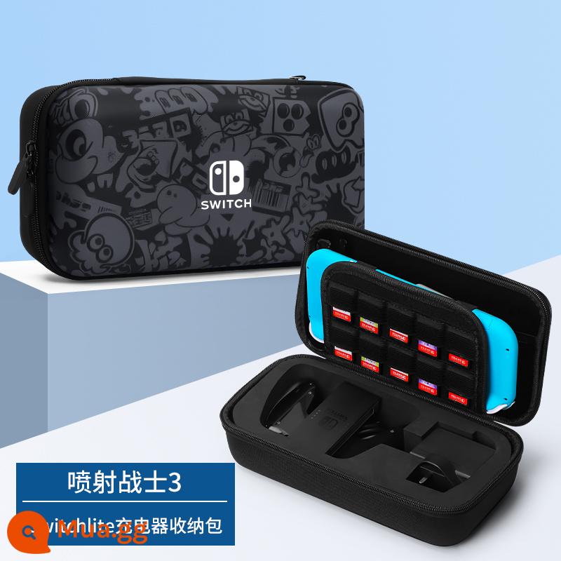 Túi lưu trữ switch chính thức Vỏ bảo vệ Nintendo switcholed dung lượng lớn máy chơi game ns xách tay hộp cassette hộp chính oled switchlite trọn bộ phụ kiện tay cầm lite cứng - Túi đựng Lite [Splatoon 3★ có thể đựng bộ sạc + tay cầm] không có chân đế